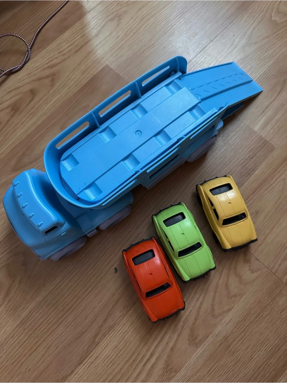 Green Toys Car Carrier with 3 Mini Cars - 100% Recycled Plastic